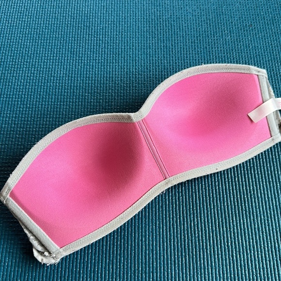 Victoria’s Secret Pink Gray Floral Lace Bandeau Small Bralette - Picture 9 of 12